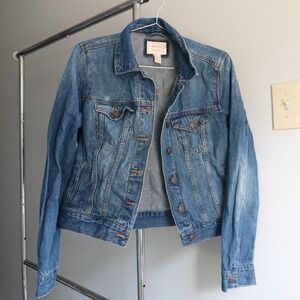 Foerever 21 Womens Denim Jean Jacket‎ Fall Winter Large
